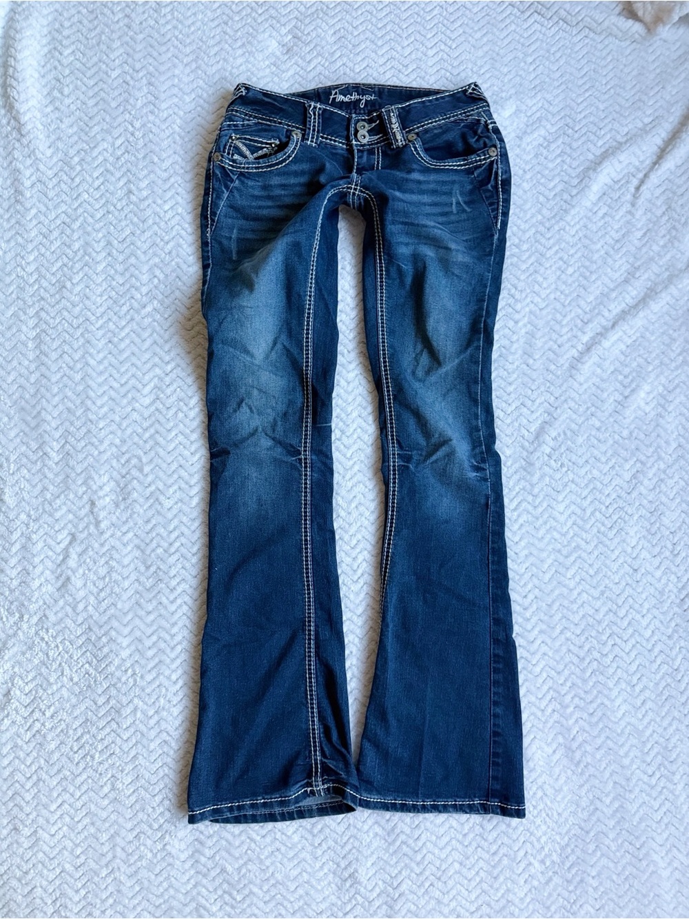 Y2K 2000s Low Rise Bootcut Jeans Size 0 - Picture 7 of 8